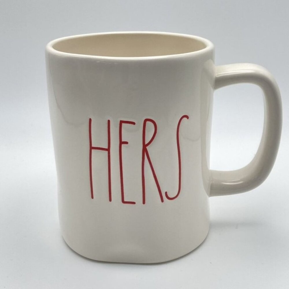 Rae Dunn HERS Coffee Mug (Red Letters, Artisan Collection, Magenta, Cocoa, Tea)